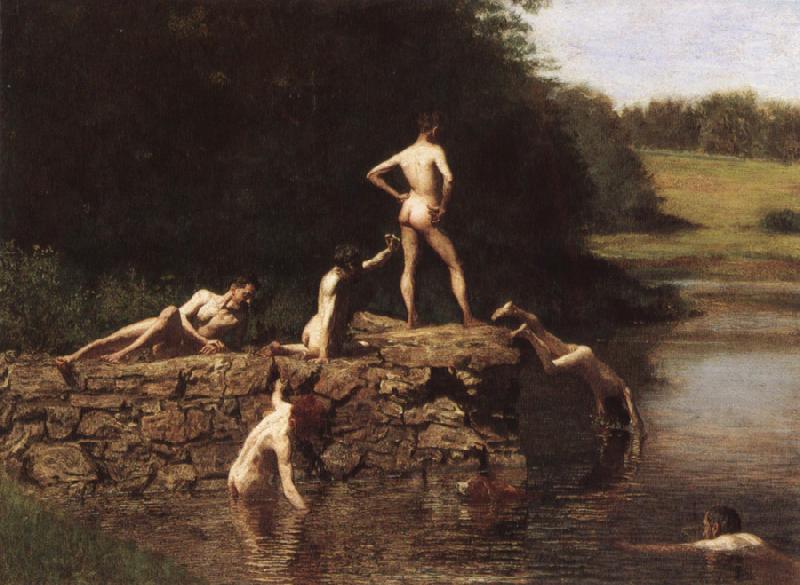 Thomas Eakins Swimming oil painting image